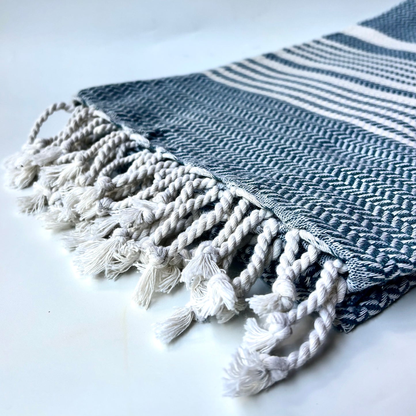 Navy Hasir Turkish Towel
