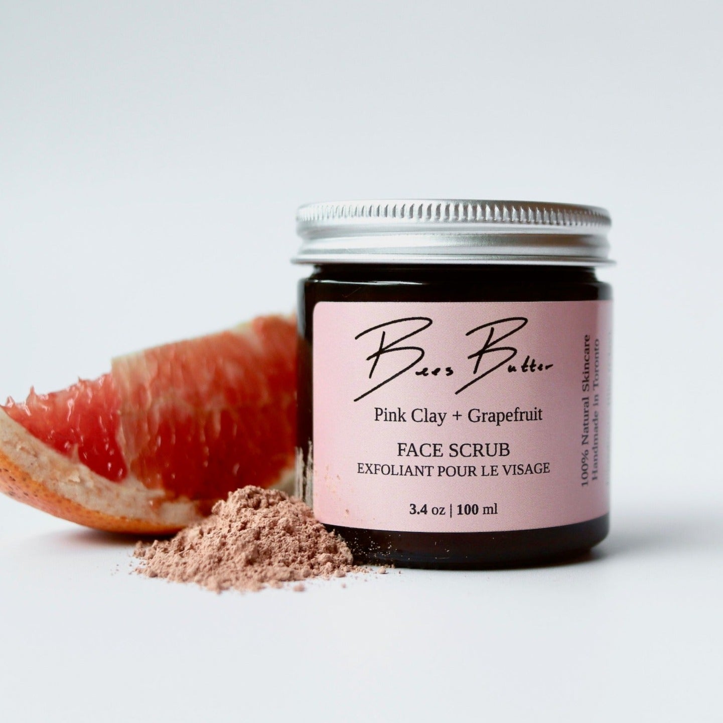Pink Clay + Grapefruit Scrub - Natural Exfoliating Face Scrub ...