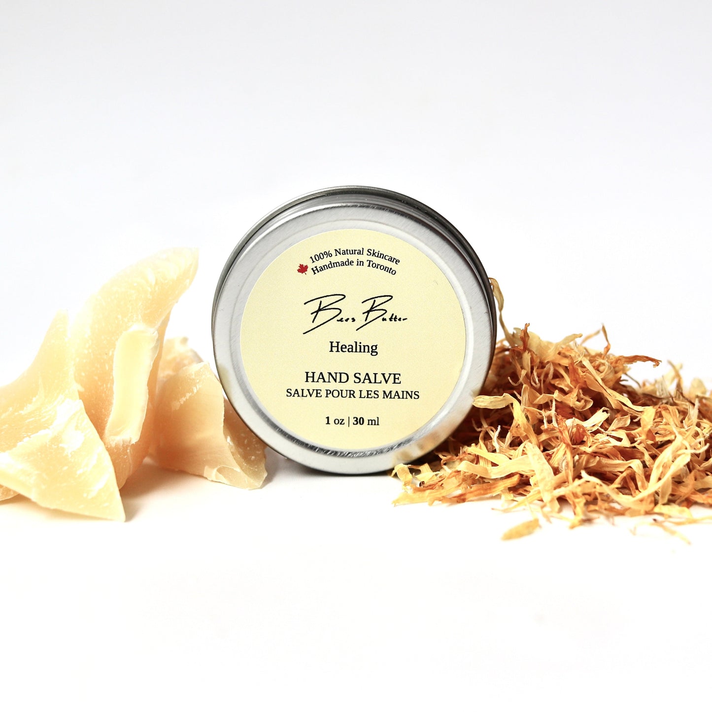 Hand cream in slim portable tin