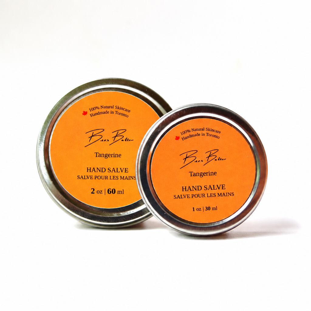 Two sizes of the tangerine hand salve