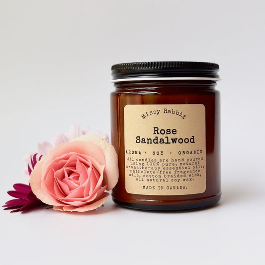 rose sandalwood candle